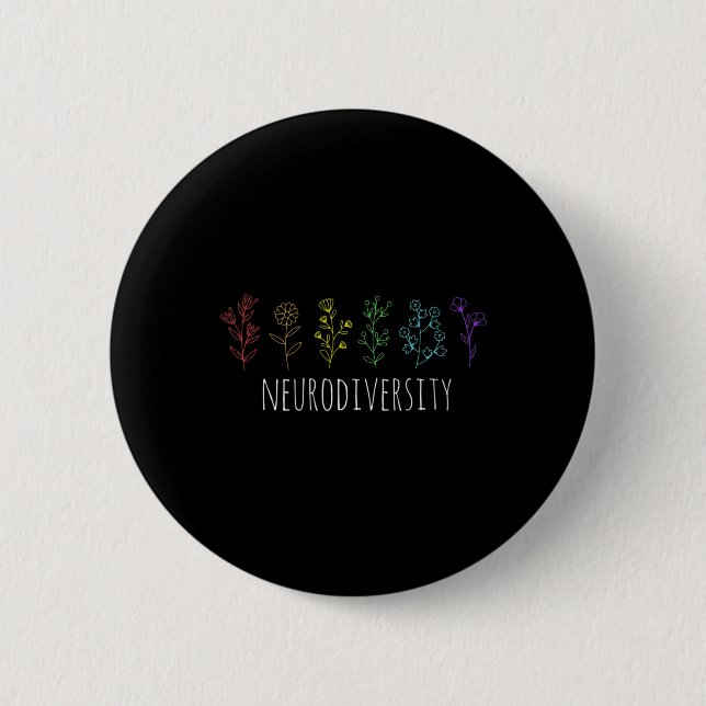 Badge Rond 5 Cm Sensibilisation sur l'autisme Autistic Pride Rainb (Devant)