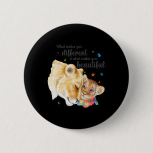 Badge Rond 5 Cm Sensibilisation sur l'autisme Ce Qui Vous Fait Dif