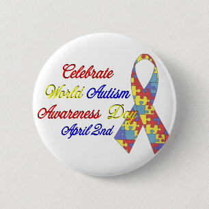 Badge Rond 5 Cm Sensibilisation sur l'autisme Dayu