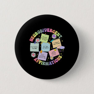 Badge Rond 5 Cm Sensibilisation sur l'autisme des Affirmations Neu