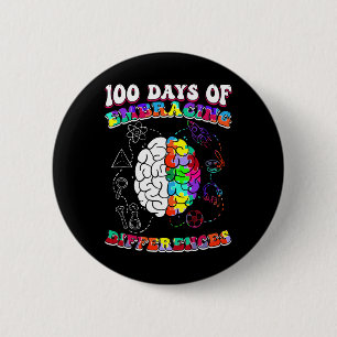 Badge Rond 5 Cm Sensibilisation sur l'autisme Embrasser Différence