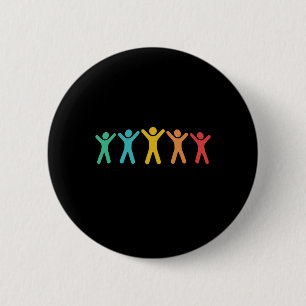 Badge Rond 5 Cm Sensibilisation sur l'autisme Embrassez Chaque Sti