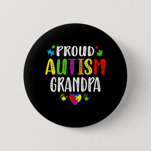 Badge Rond 5 Cm Sensibilisation sur l'autisme Fière Autisme Grand-