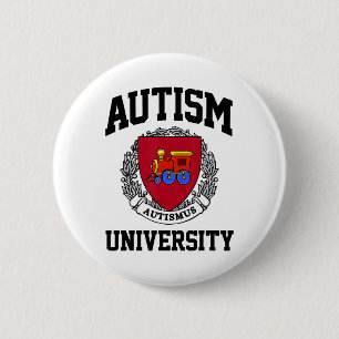 Badge Rond 5 Cm Sensibilisation sur l'autisme University Puzzle Pi