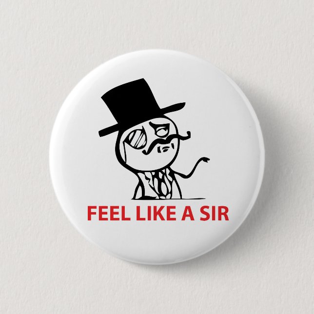 Badge Rond 5 Cm Sentez comme monsieur - bouton de Pinback (Devant)