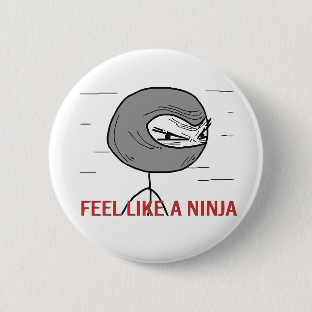 Badge Rond 5 Cm Sentez comme un Ninja (Devant)