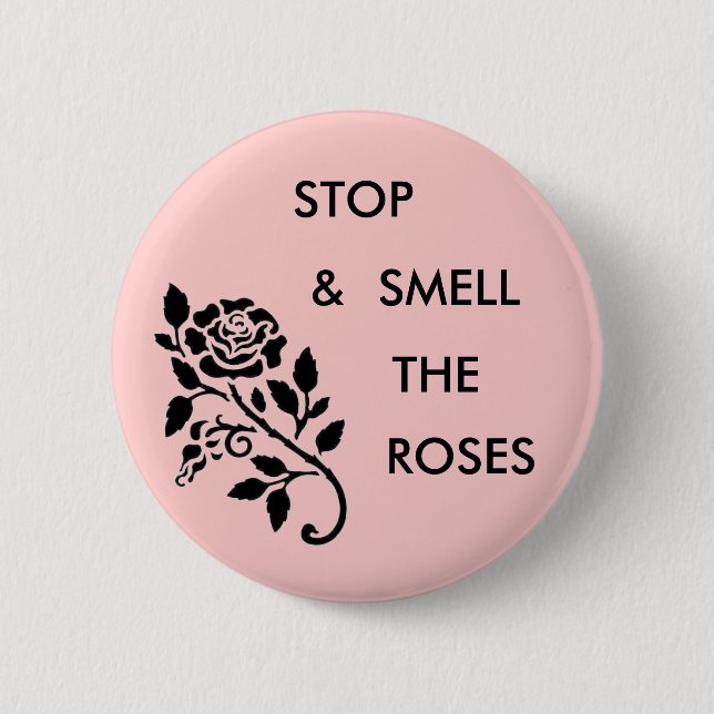 Badge Rond 5 Cm Sentez les roses (Devant)