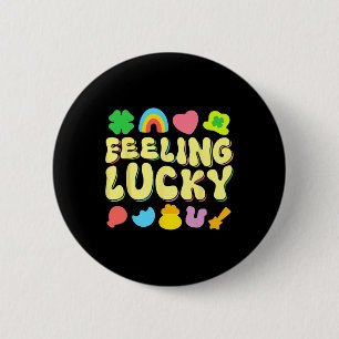 Badge Rond 5 Cm Sentiment de chance de la Saint-Patrick Trèfle irl