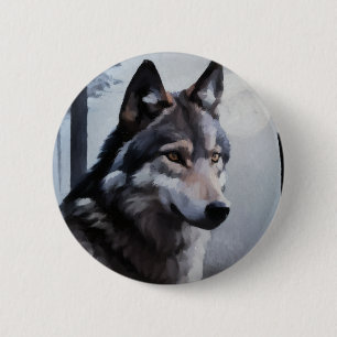 Badge Rond 5 Cm Sentinelle au clair de lune