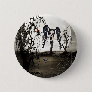 Badge Rond 5 Cm Sepia Goth Girl