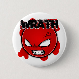 Badge Rond 5 Cm Sept visages de péchés - colère