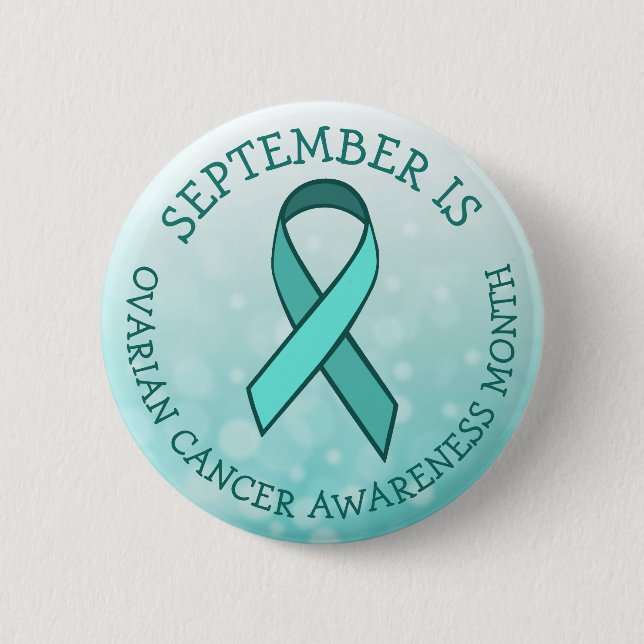 Badge Rond 5 Cm Septembre est le mois de sensibilisation au cancer (Devant)