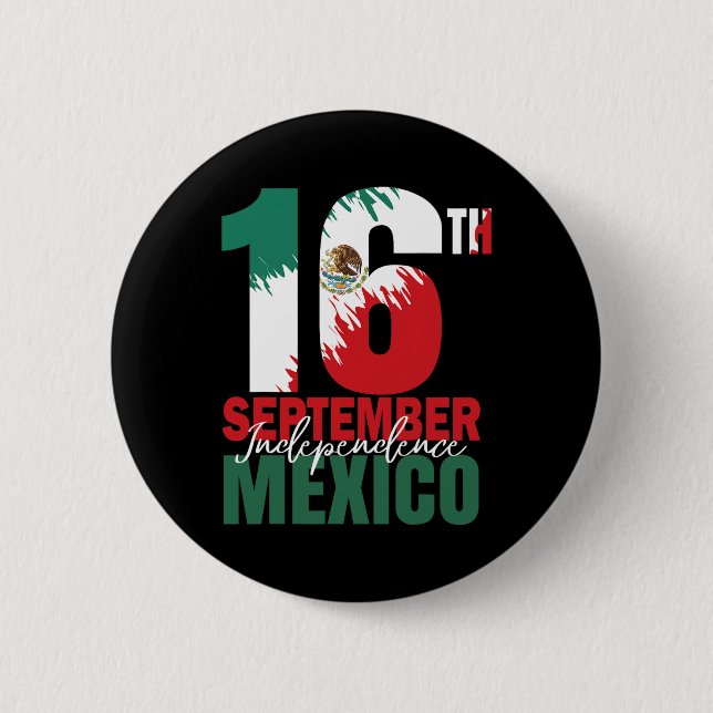 Badge Rond 5 Cm Septembre Fête de l'Indépendance Mexicaine Chemise (Devant)