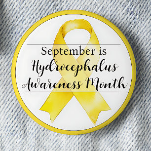 Badge Rond 5 Cm Septembre Mois de sensibilisation à l'hydrocéphali