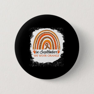 Badge Rond 5 Cm Septembre Nous Portons Orange Bleached Rainbow Leu