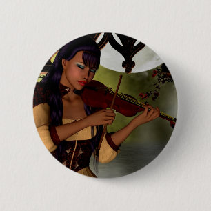 Badge Rond 5 Cm Sérénade de clair de lune