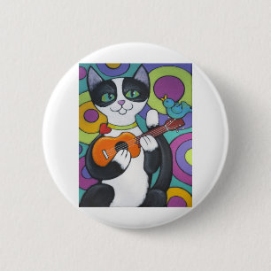 Badge Rond 5 Cm Sérénade d'ukulélé