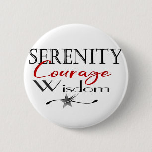 Badge Rond 5 Cm Sérénité Courage sagesse