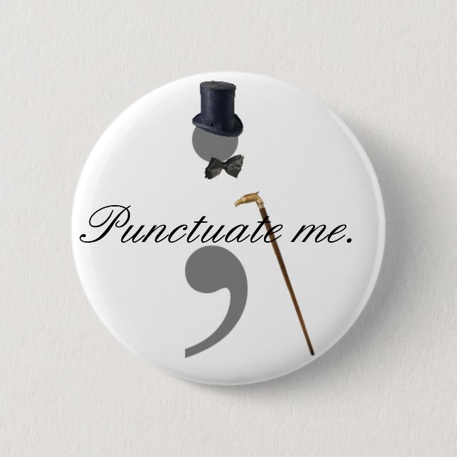 Badge Rond 5 Cm Série de bouton de ponctuation (Devant)