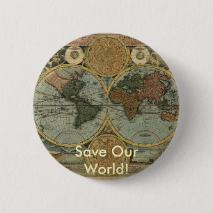 Badge Rond 5 Cm Série de cartes antiques