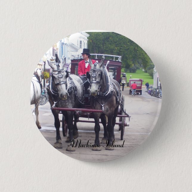 Badge Rond 5 Cm Série d'île de Mackinaw (Devant)