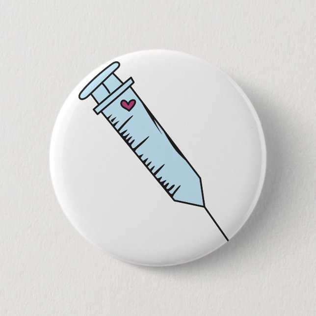 Badge Rond 5 Cm Seringue (Devant)