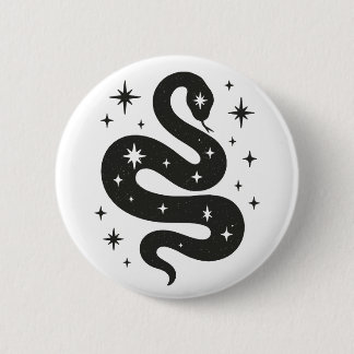 Badge Rond 5 Cm Serpent Et Étoiles