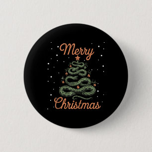 Badge Rond 5 Cm Serpent Noël Arbre de Noël Joyeux Christ