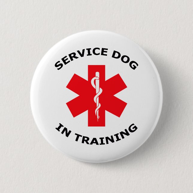 BADGE ROND 5 CM SERVICE CHIEN EN FORMATION (Devant)