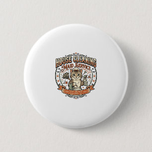 Badge Rond 5 Cm Service de femme de ménage pour le nettoyage de la