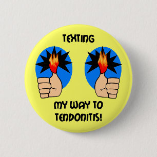 Badge Rond 5 Cm Service de mini-messages drôle