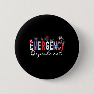 Badge Rond 5 Cm Service d'urgence du 4 juillet aux États-Unis Urge