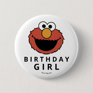 Badge Rond 5 Cm Sesame Street Elmo - Premier Bouton d'anniversai