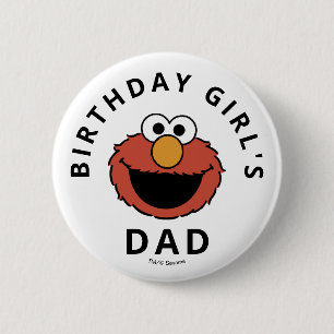 Badge Rond 5 Cm Sesame Street Elmo - Premier Bouton d'anniversai