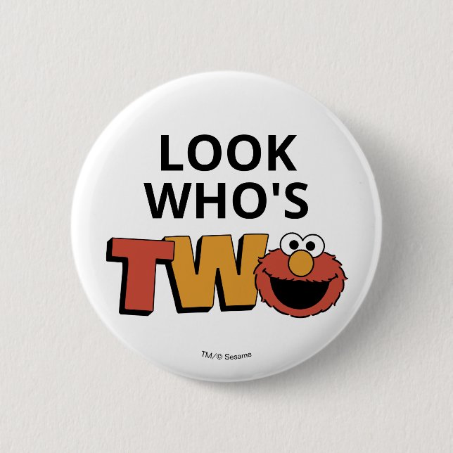 Badge Rond 5 Cm Sesame Street | Elmo - Second Birthday Button (Devant)
