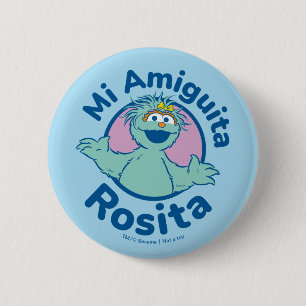 Badge Rond 5 Cm Sesame Street   Mi Amiguita Rosita