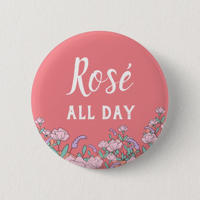 Badge Rond 5 Cm S'est levé toute la journée (Devant)