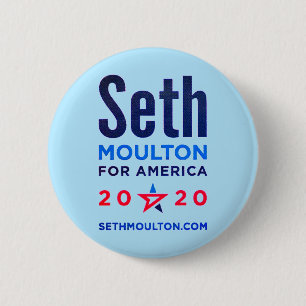 Badge Rond 5 Cm Seth Moulton pour l'Amérique 2020