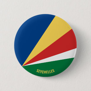 Badge Rond 5 Cm Seychelles Drapeau charmant patriotique