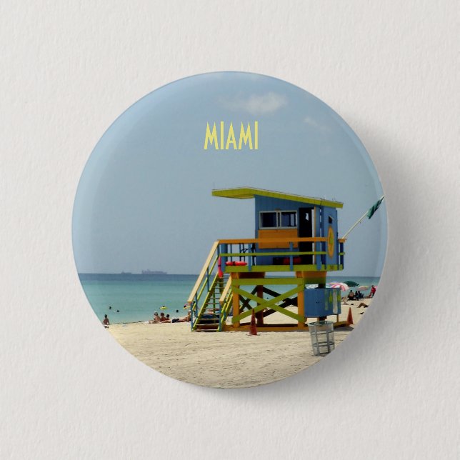 Badge Rond 5 Cm Shack de Miami Beach (Devant)