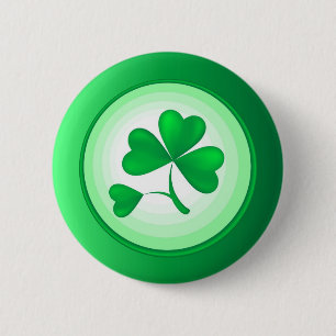 Badge Rond 5 Cm Shamrock