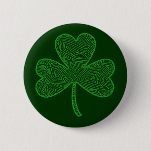 Badge Rond 5 Cm Shamrock