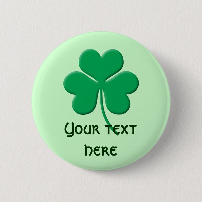 Badge Rond 5 Cm Shamrock (Devant)