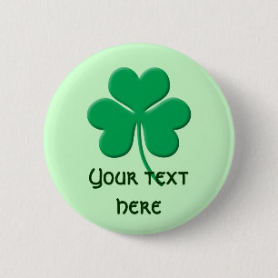 Badge Rond 5 Cm Shamrock