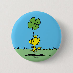 Badge Rond 5 Cm Shamrock de transport de bois