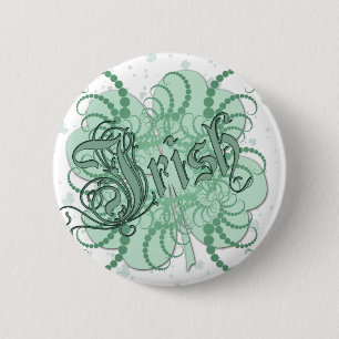 Badge Rond 5 Cm Shamrock irlandais