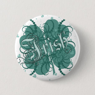 Badge Rond 5 Cm Shamrock irlandais
