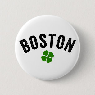 Badge Rond 5 Cm Shamrock irlandais de Boston