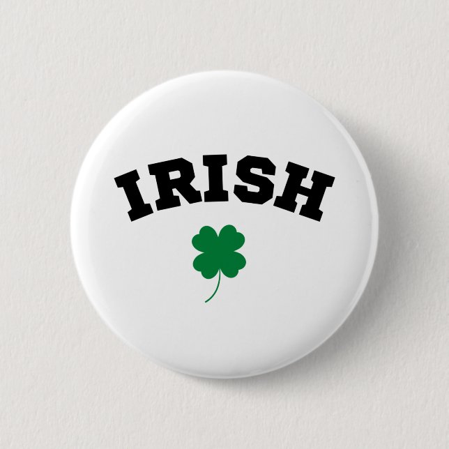 Badge Rond 5 Cm Shamrock irlandais St Patrick's (Devant)
