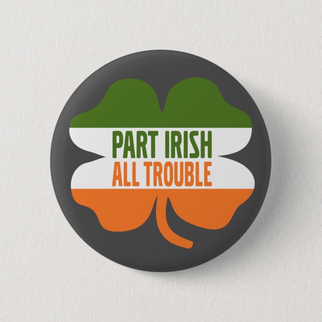 Badge Rond 5 Cm shamrock Jour de la Saint Patrick - Partie irlanda (Devant)